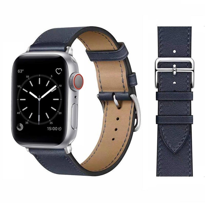 Apple watch syntetiskt läderrem