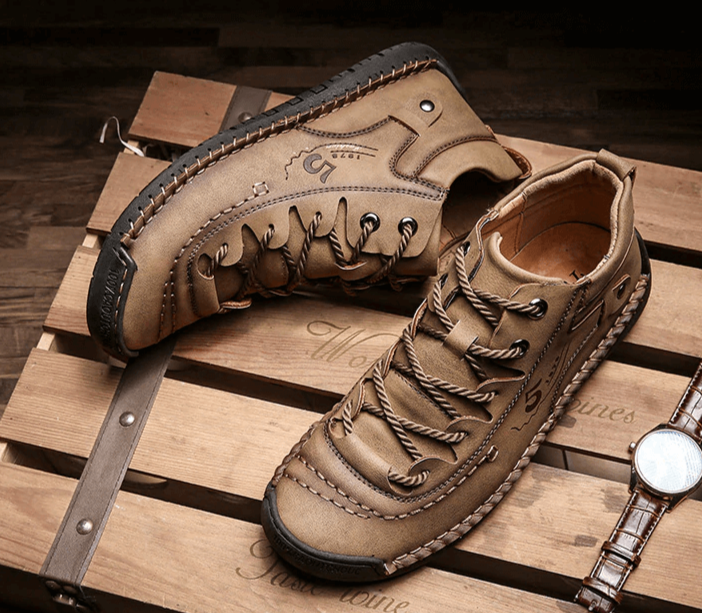 Vintage Läderstil Stövlar