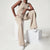 Dam Jumpsuit Bekväm Polyester Lös Silhuett med Justerbart Bälte-4