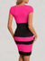 Dam Klänning Färgblock Figur-Hugging Polyester Modern Design-4