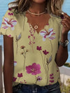 Variant image for Dam Blus Lätt Bomull Blommigt Tryck Feminin-22