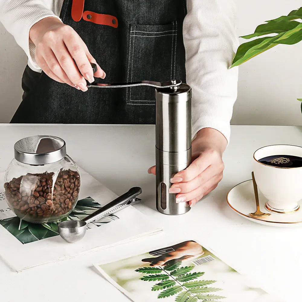 Manuell rostfri kaffekvarn