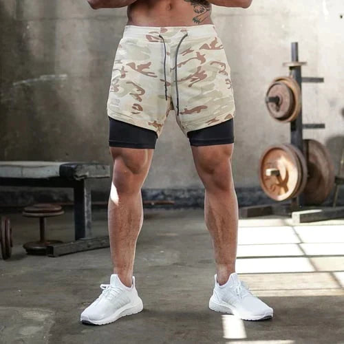 Herrar Sportshorts 2-i-1 Fuktdränerande Polyester 6