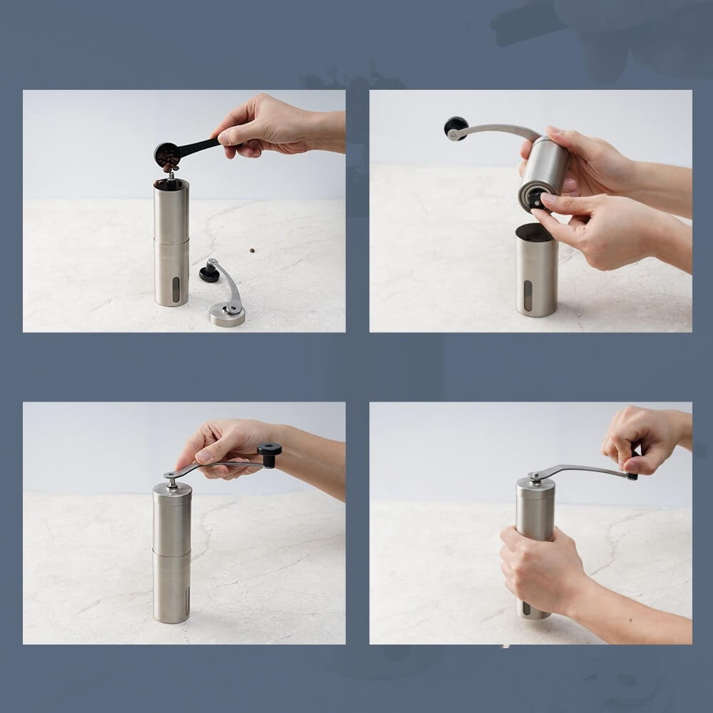 Manuell rostfri kaffekvarn