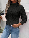 Variant image for Kvinnor Turtleneck Tröja Kabelmönster Akryl-17