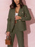 Damernas Tweed Set Blazer och Byxor Modern Stil