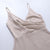 Dam Klänning Midi Draperad Spaghettiband Elegant Polyester 5