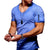 Herr T-shirt V-ringning Casual Bomull