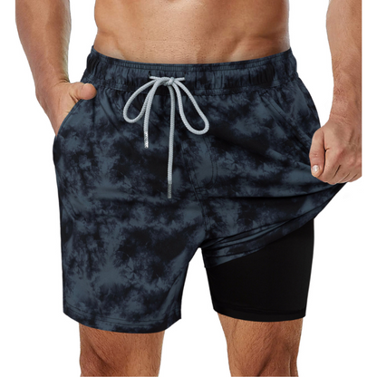 2-i-1 badshorts för män