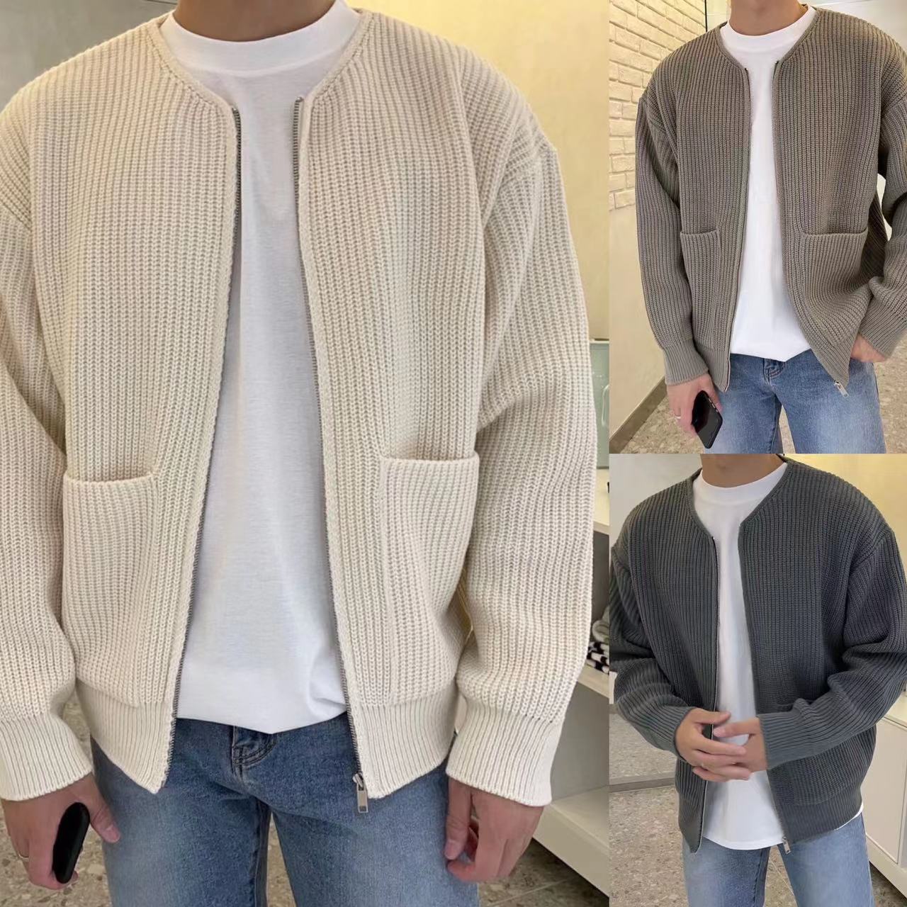 Cardigan Jacka Herr Trendig Design 100% Akryl 2
