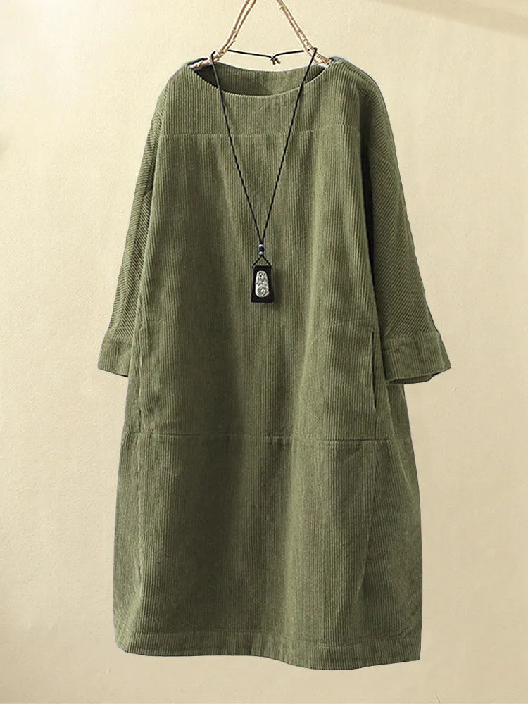 Variant image for Kvinna Klänning Långärmad Casual Cord-19