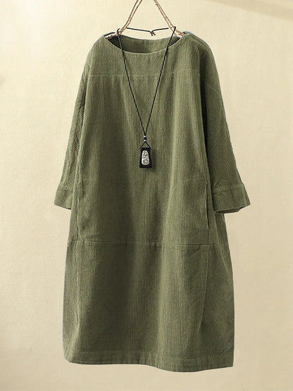 Variant image for Kvinna Klänning Långärmad Casual Cord-19