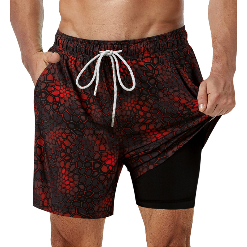 2-i-1 badshorts för män