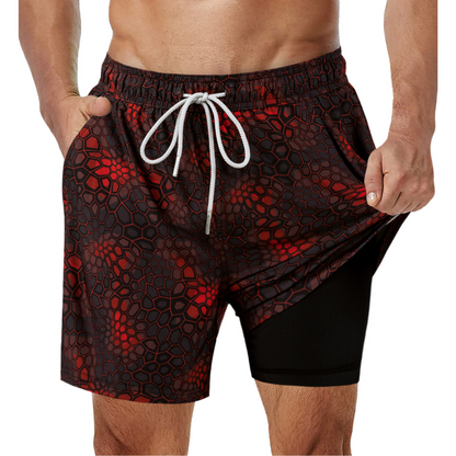 2-i-1 badshorts för män