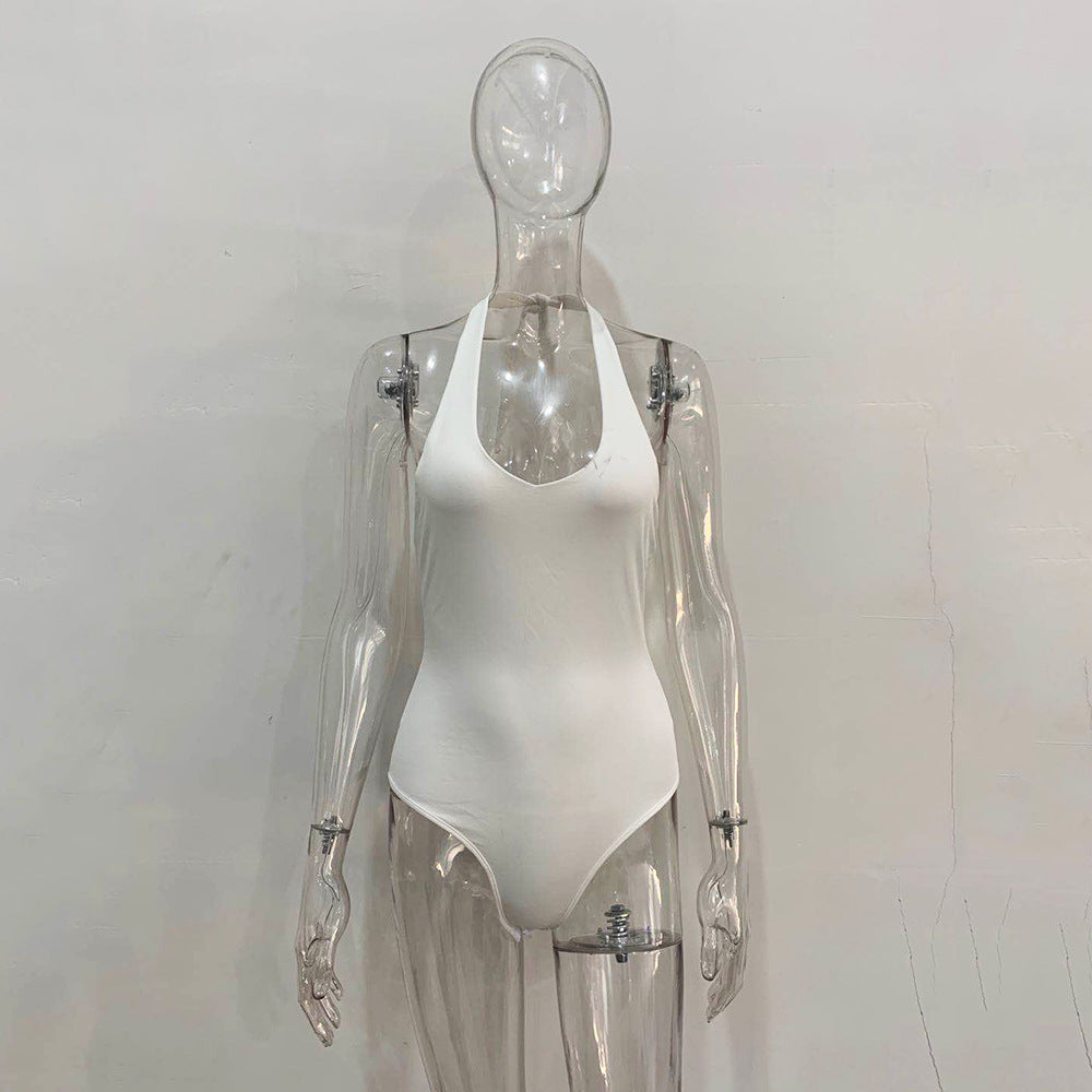 Dam Jumpsuit Rygglös Elegant Lätt Tyg-2