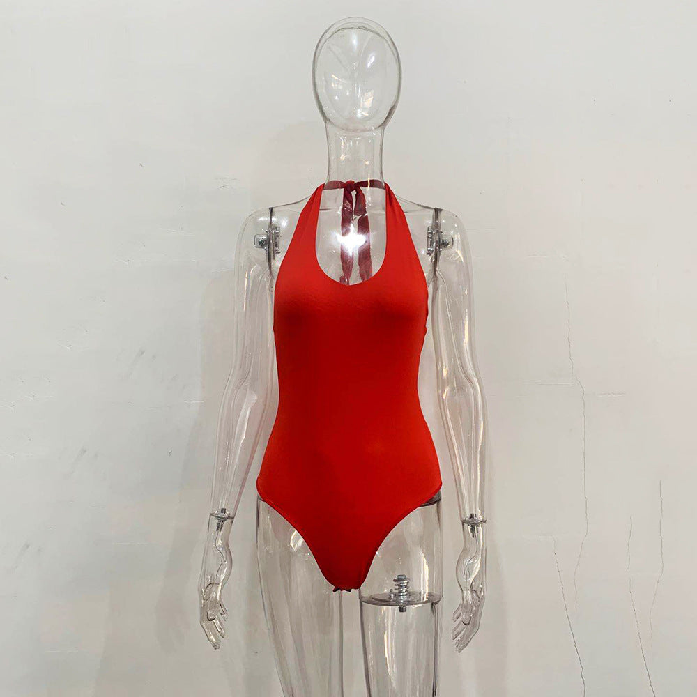 Dam Jumpsuit Rygglös Elegant Lätt Tyg-4