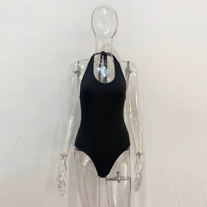 Dam Jumpsuit Rygglös Elegant Lätt Tyg-6
