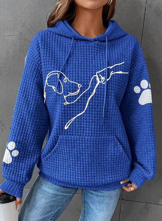 Lång Hoodie Dam Mjuk Fleece 100% Bomull 1