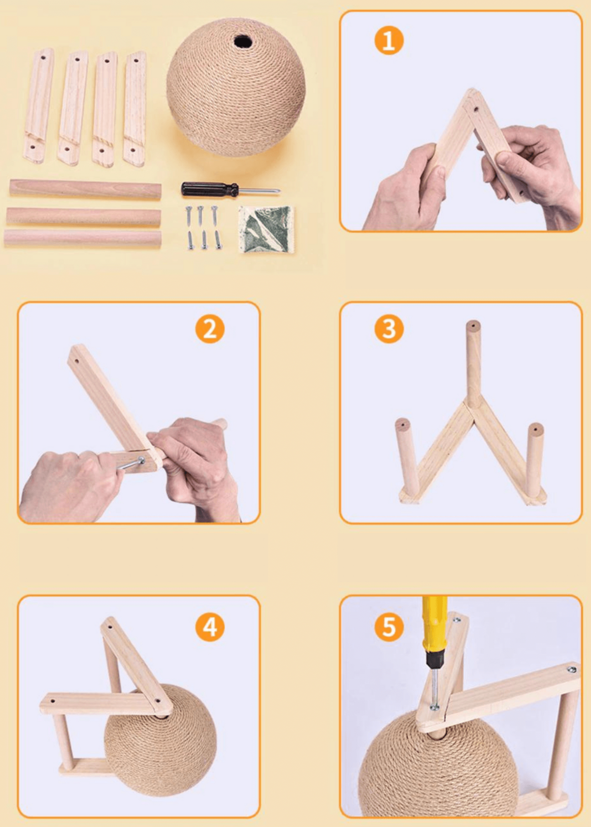 Katt Skrapa och rulla boll leksak