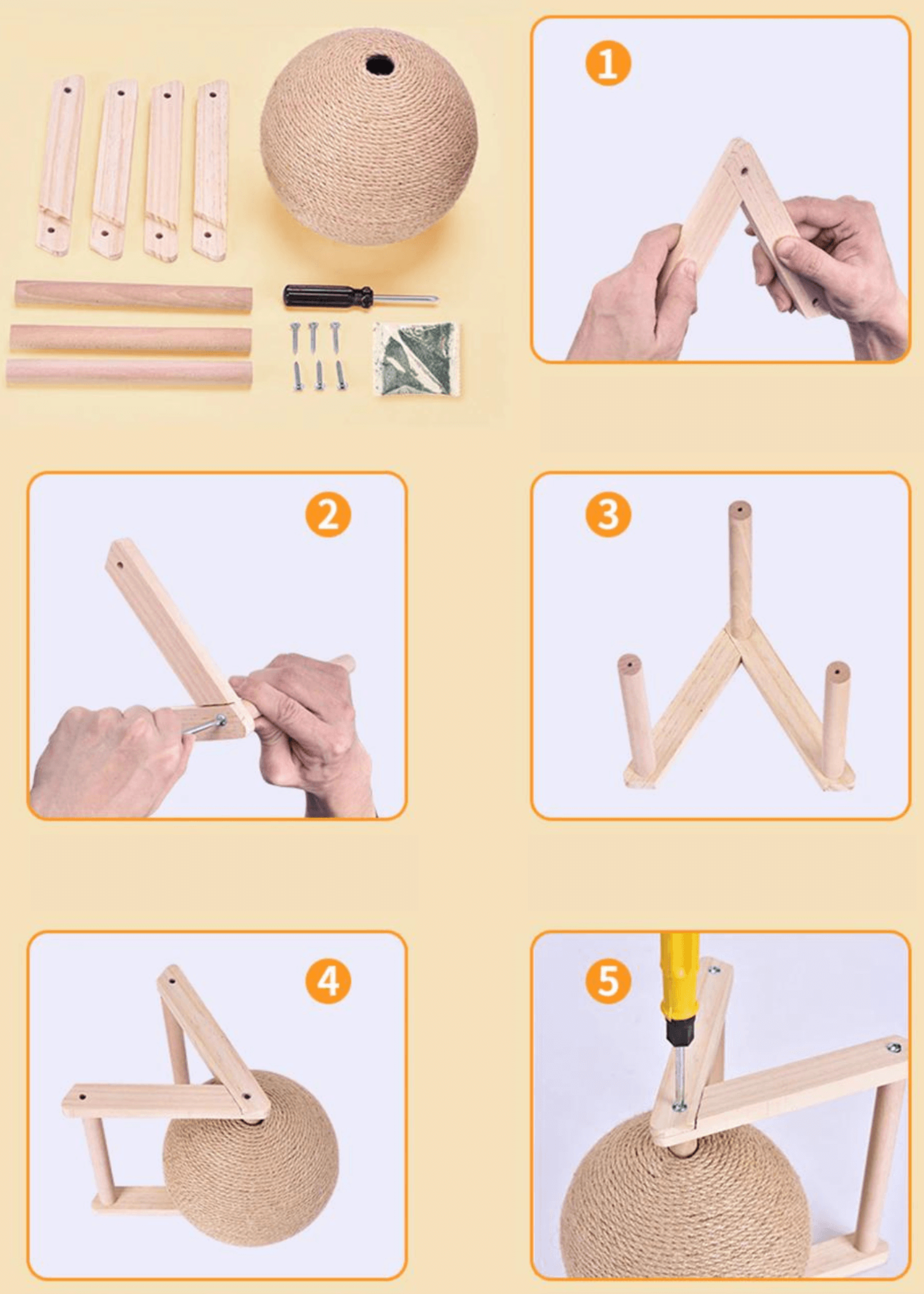 Katt Skrapa och rulla boll leksak