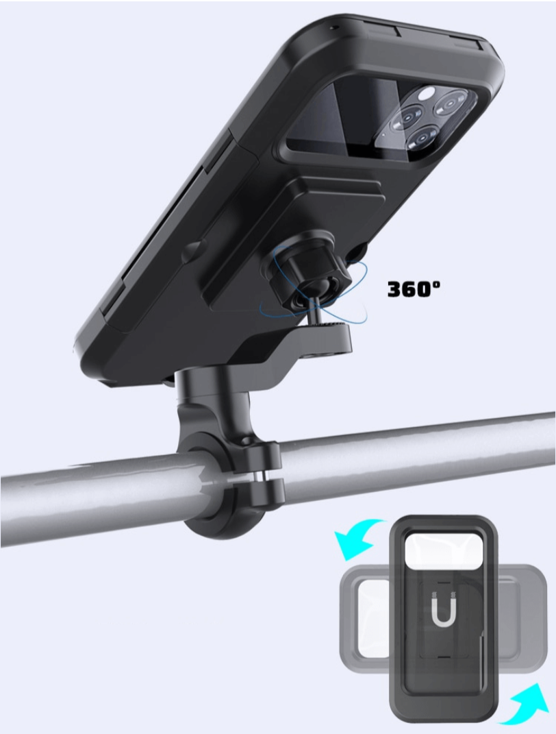 Vattentät 360° magnetisk telefonhållare för cykel