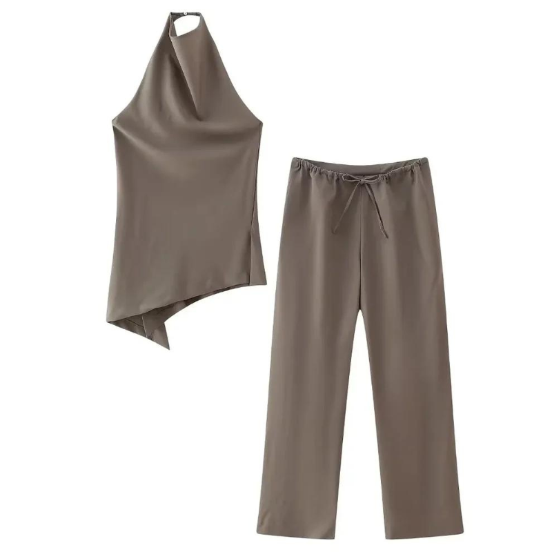 Chic Halter Top &amp; Byxor Set