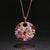Skimrande Zircon Floral Halsband