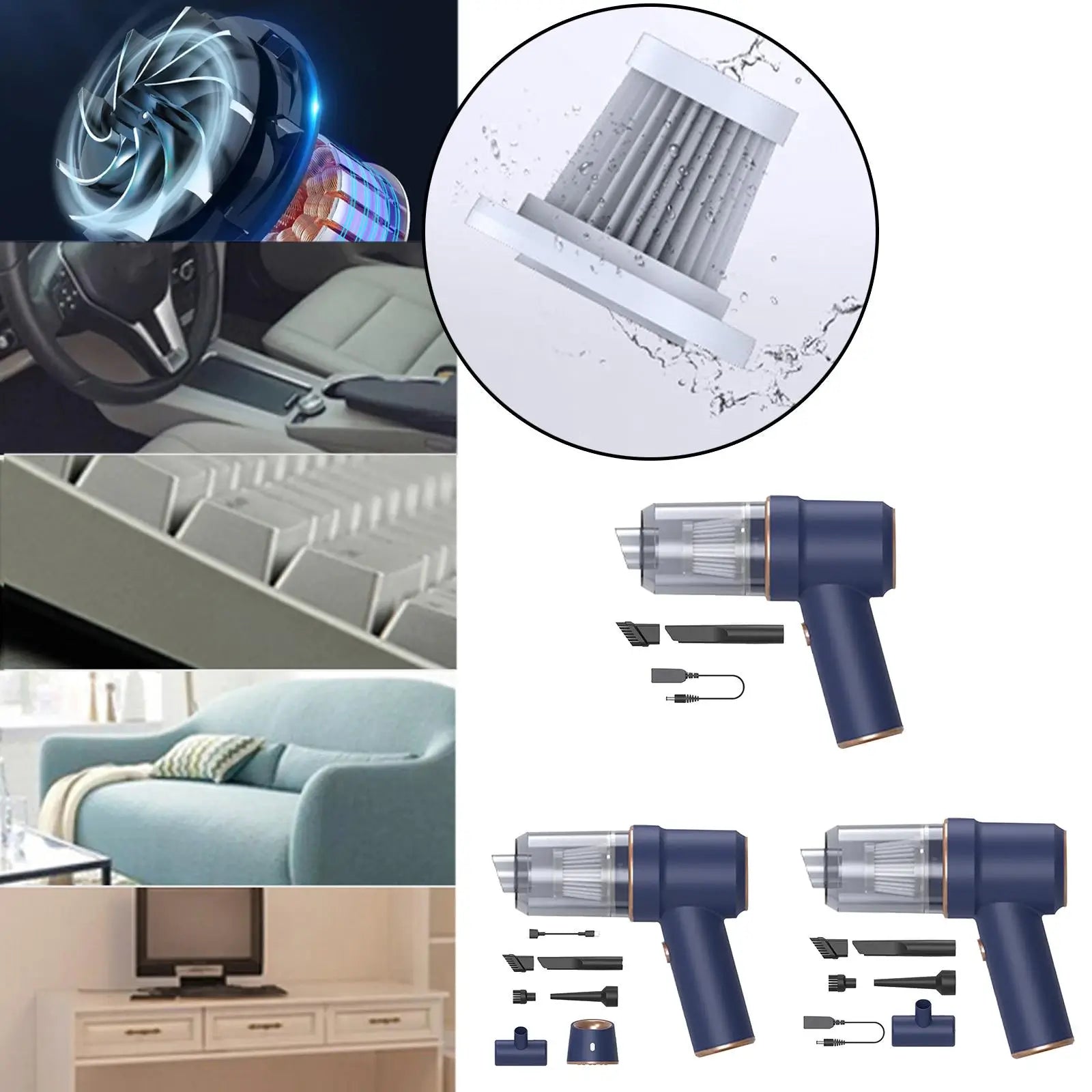 Handheld Dual-Use Vacuum and Air Blower