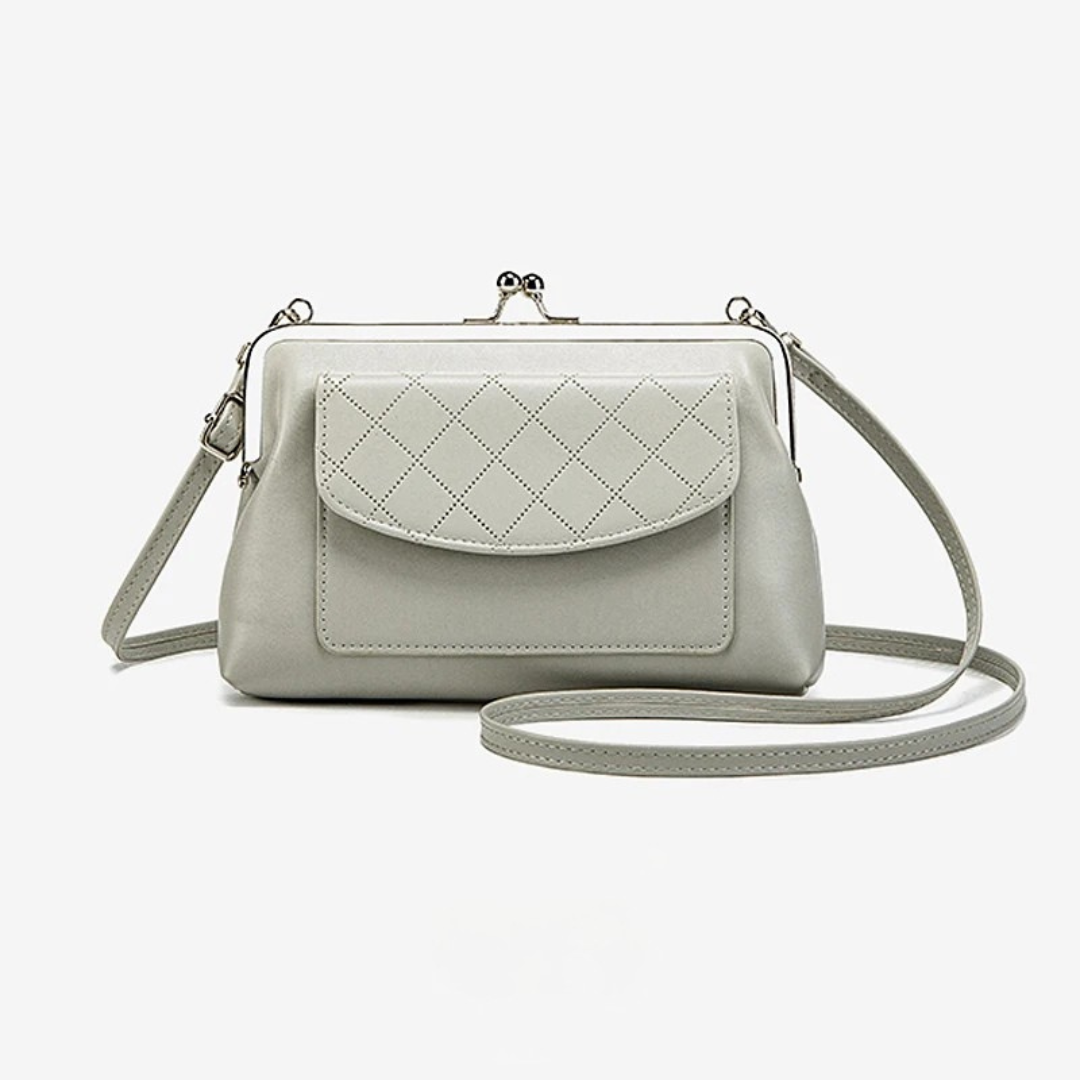 Damväska med Läppformad Stängning i Konstläder, Rymlig och Elegant 2