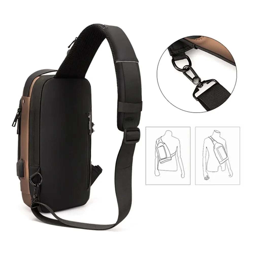 USB-laddning Cross Body Väska