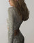 Dam Crop Top Glittrande Polyester Elastan-6