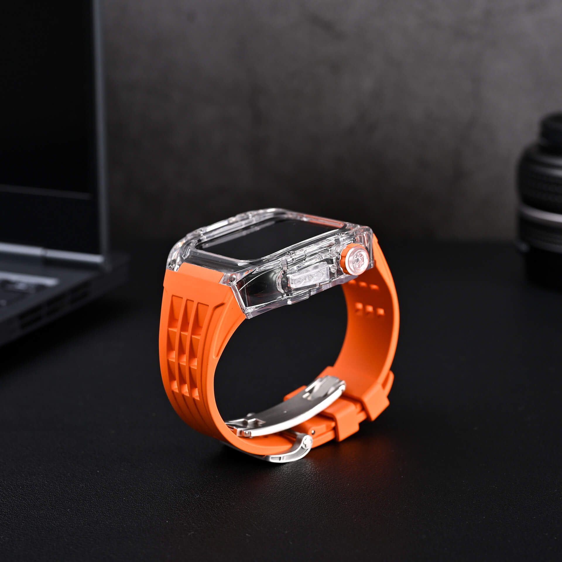 Apple Watch genomskinligt fallband