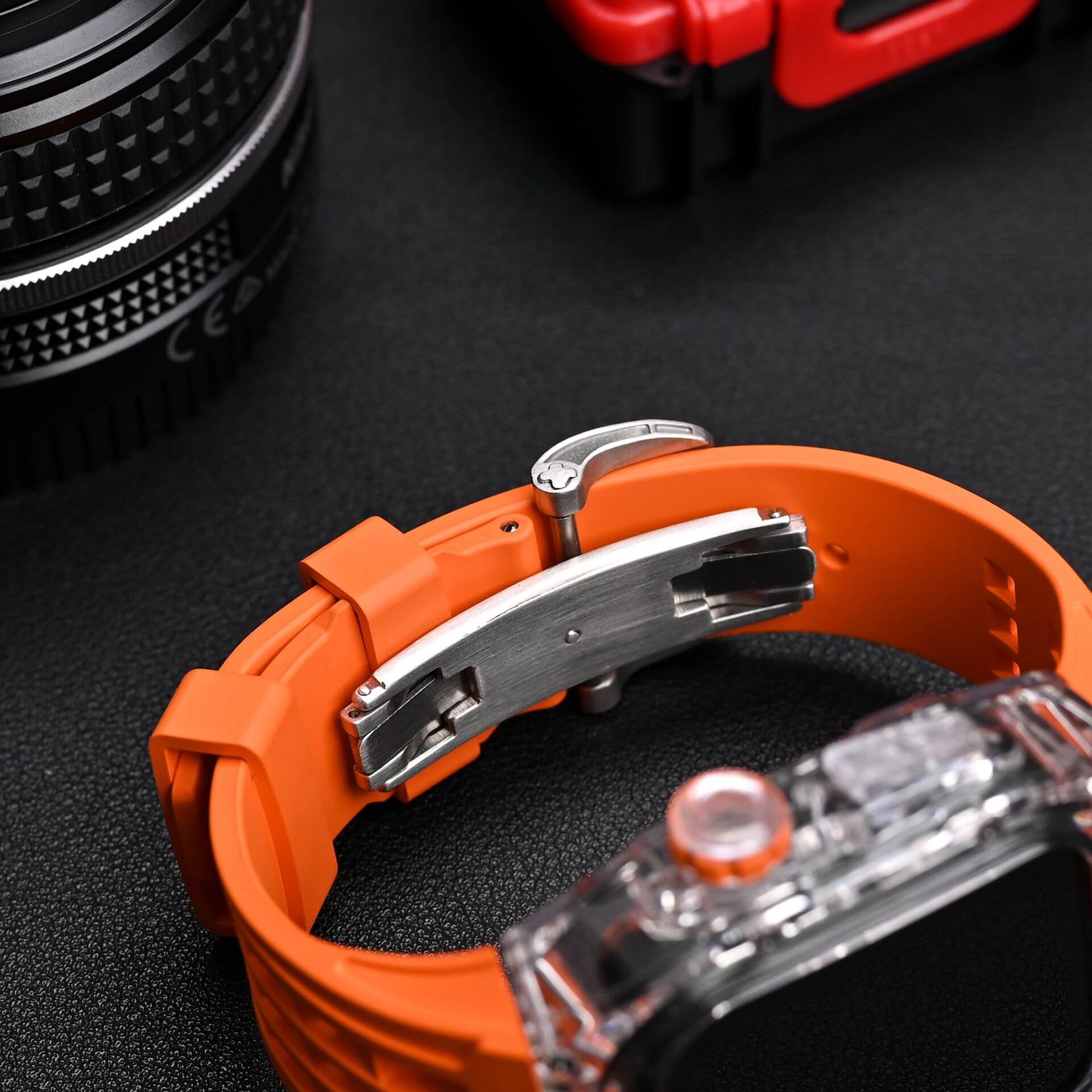 Apple Watch genomskinligt fallband