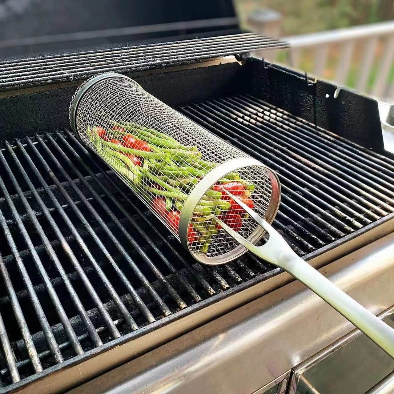 Rostfritt stål BBQ Grillning Korg
