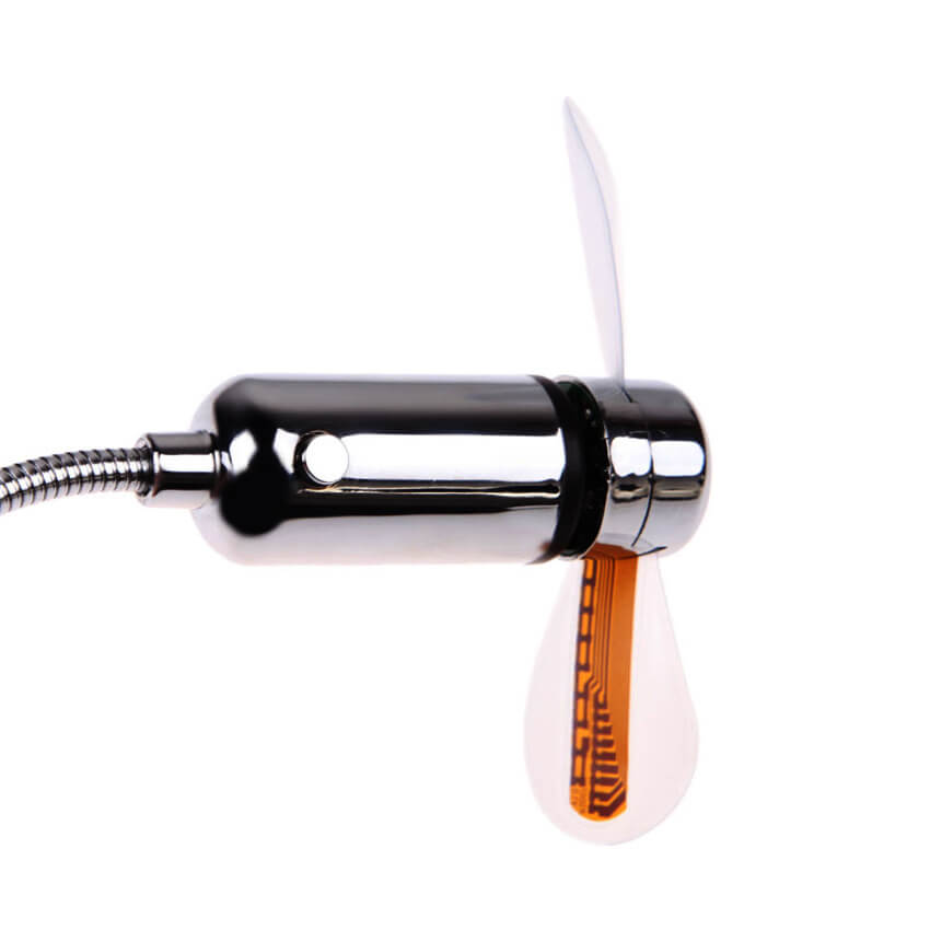 Flexibel Mini Fläkt LED Klocka