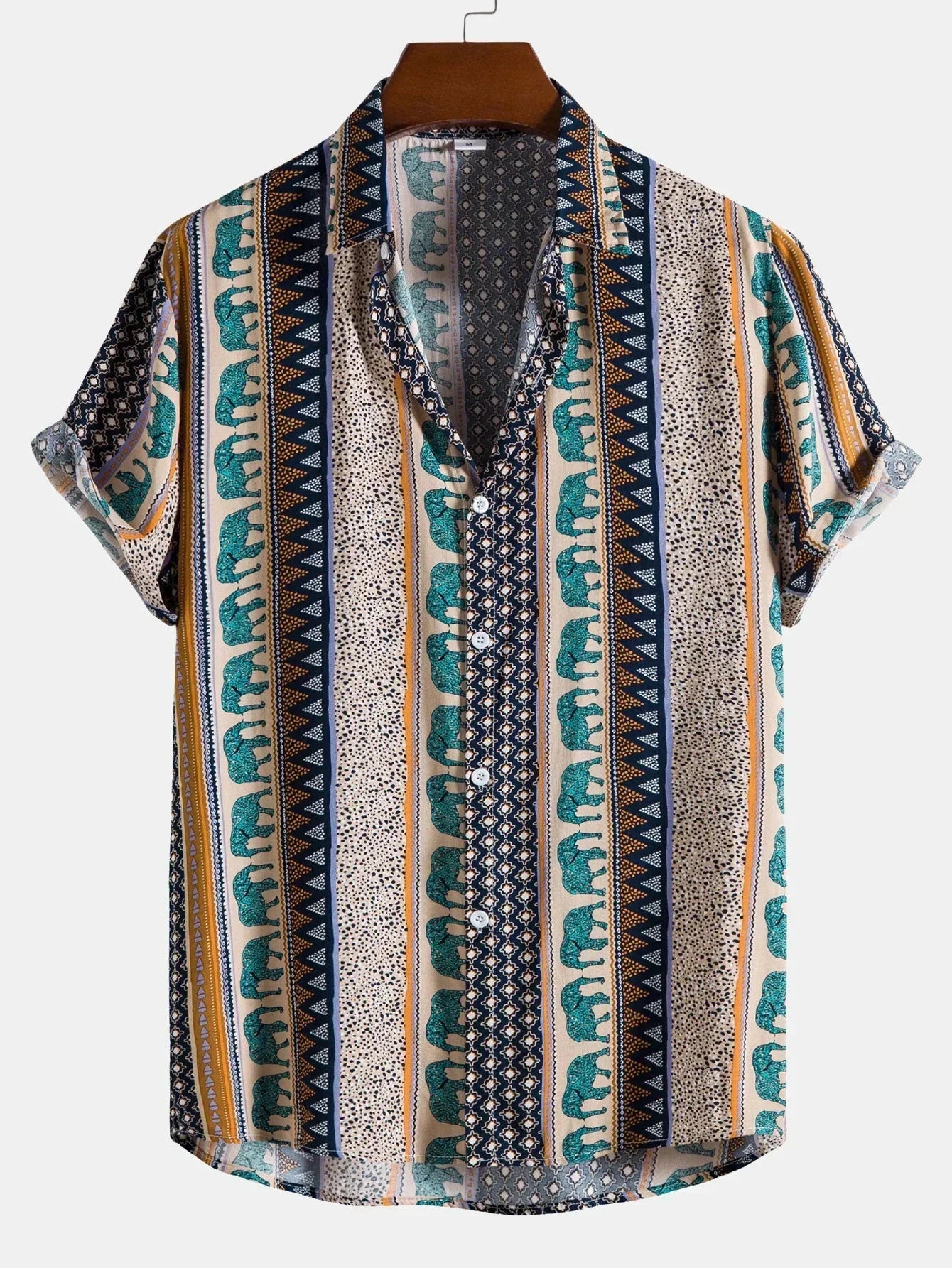 Variant image for Herrskjorta Lätt Vintage Look 100% Bomull Avslappnad Snitt-19