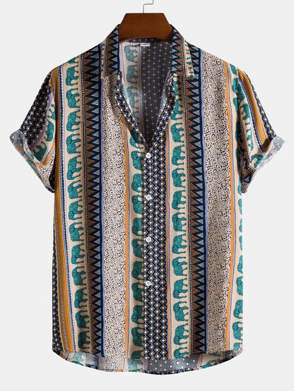 Variant image for Herrskjorta Lätt Vintage Look 100% Bomull Avslappnad Snitt-19