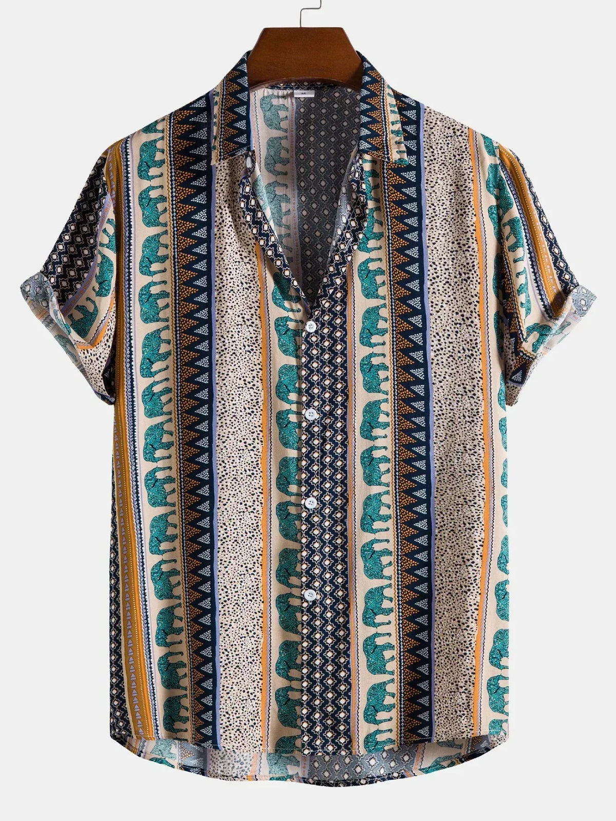 Variant image for Herrskjorta Lätt Vintage Look 100% Bomull Avslappnad Snitt-19
