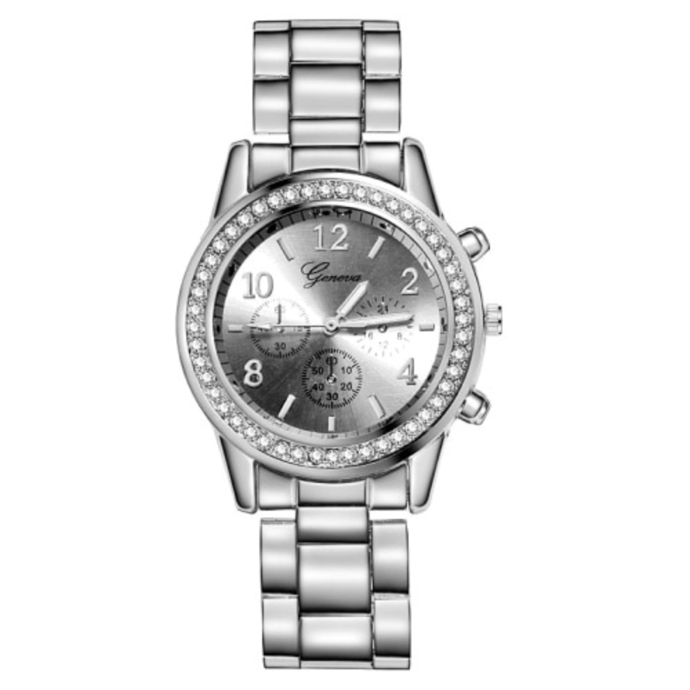 Damers Eleganta Klocka med Strass