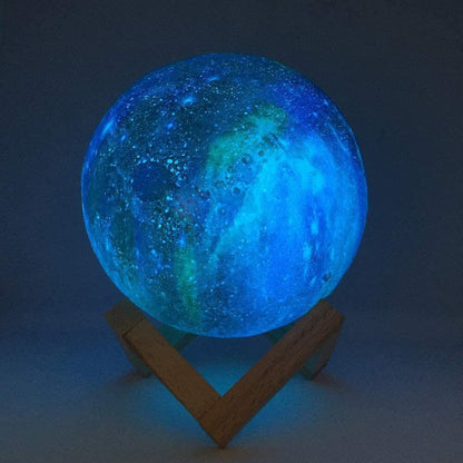 Multicolor 3D Månlampa