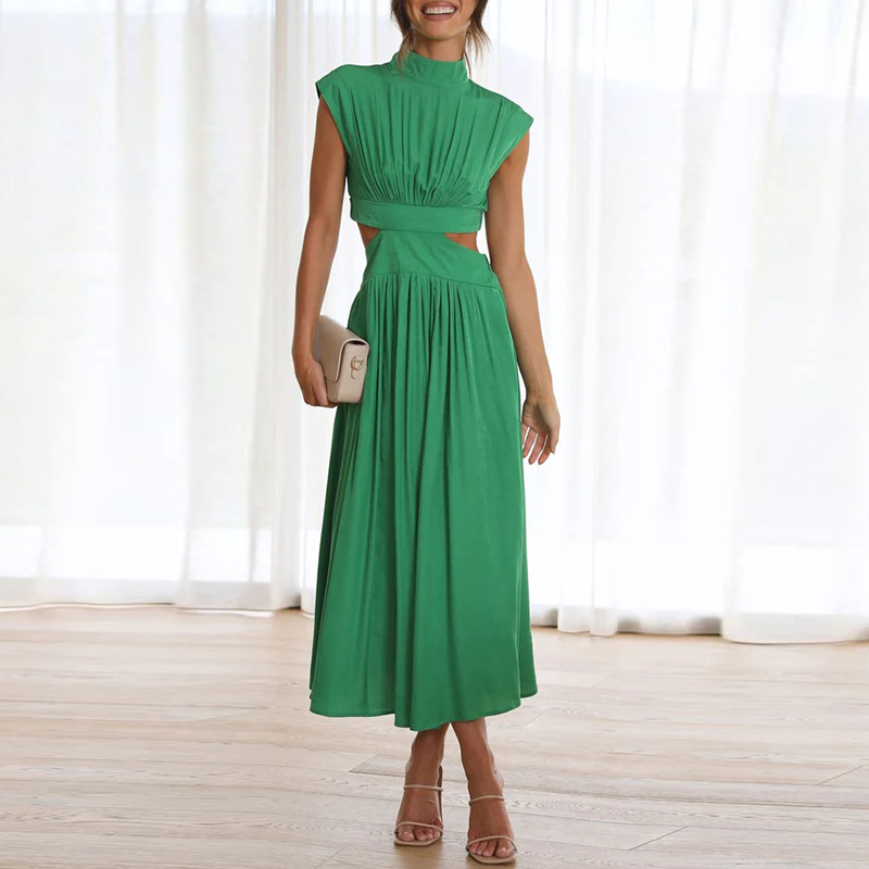 Variant image for Sommarklänning Dam Ärmlös Elegant Lätt Tyg-15