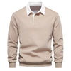 Variant image for Mäns Långärmad Poloshirt Klassisk Krage Bomull-35