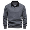 Variant image for Mäns Långärmad Poloshirt Klassisk Krage Bomull-15