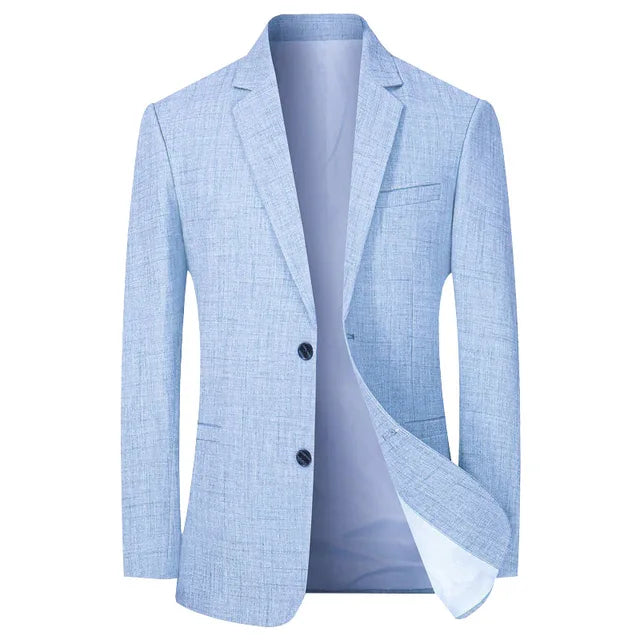 Herrblazer Smal Passform Polyester Vintage Stil 1
