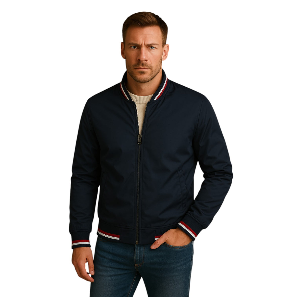 Herr Bomberjacka i Stilren Design