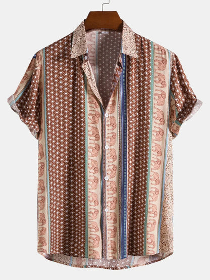 Variant image for Herrskjorta Lätt Vintage Look 100% Bomull Avslappnad Snitt-9