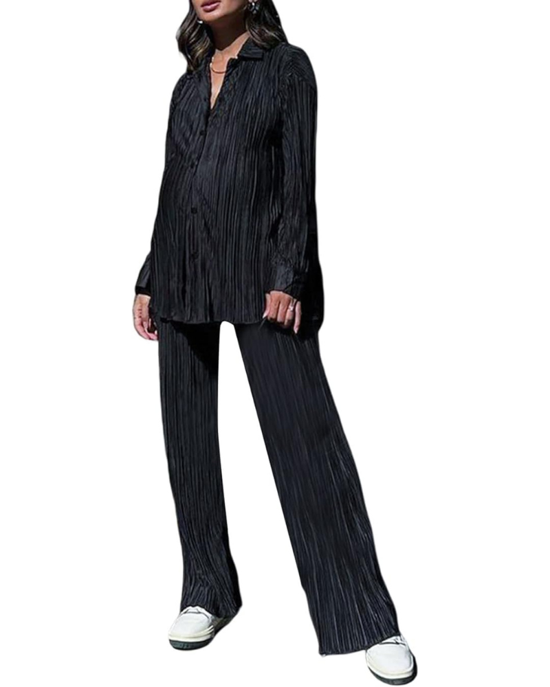 Elegant plisserad duo för kvinnor