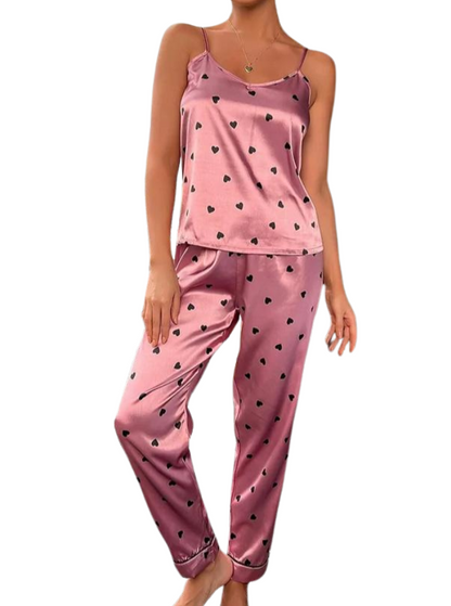 Pyjamasset i Satin-stil för kvinnor