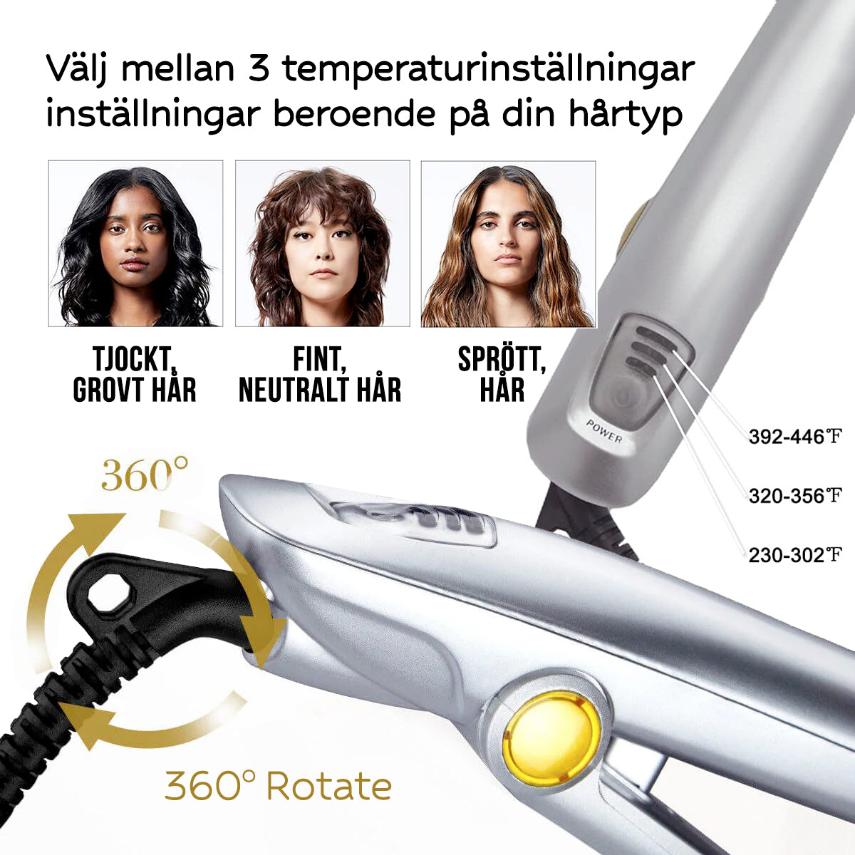 2 i 1 hårstylingverktyg