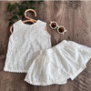 Girls Hollow Lace Set